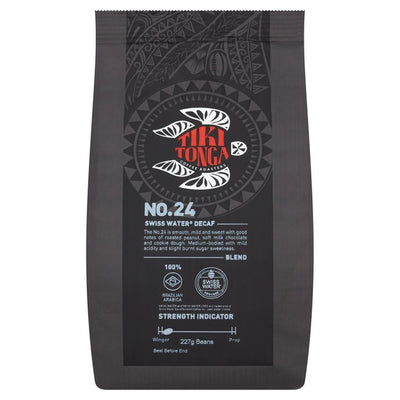 M&S Tiki Tonga blend No.24 Decaf Whole Coffee Beans 227g- Buy online at McGrocer