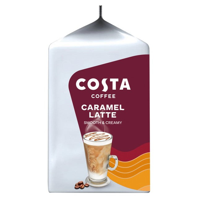 Tassimo Costa Caramel Latte coffee pods 6 per pack (British brand)