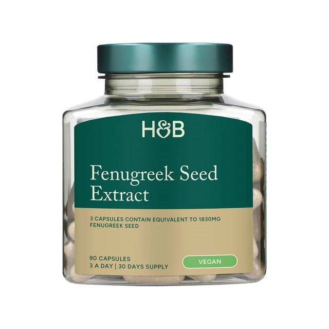 Holland & Barrett fenugreek seed extract vegan capsules 90 capsules, UK version