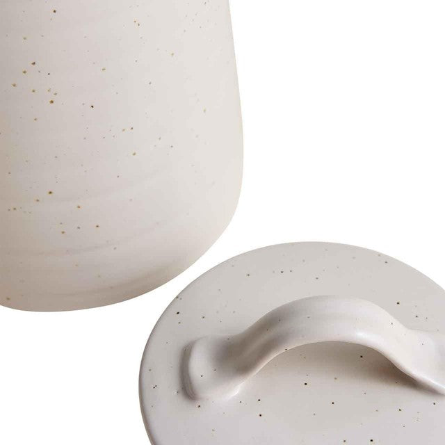 M&S medium ceramic storage jar neutral stoneware, UK version