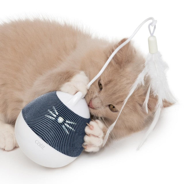 Catit Pixi Spinner electronic cat toy White & Blue - British product