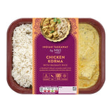 Poulet Korma M&S avec riz basmati, importé du Royaume-Uni
