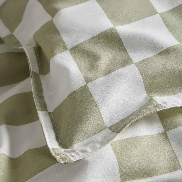 M&S bedding set geometric green super king size (British brand)