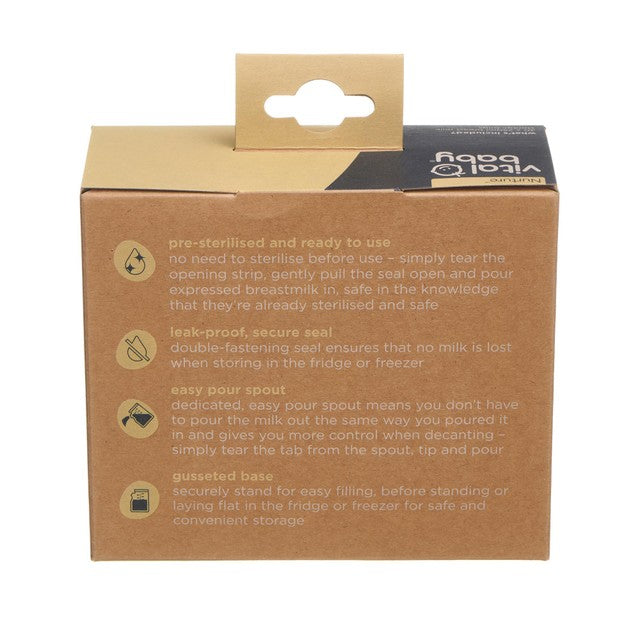 Vital Baby easy pour breast milk storage bags 30 pack (British brand)
