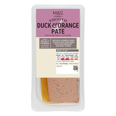 M&S Glatte Ente und Orange Pastete mit Hühnerleber 170g