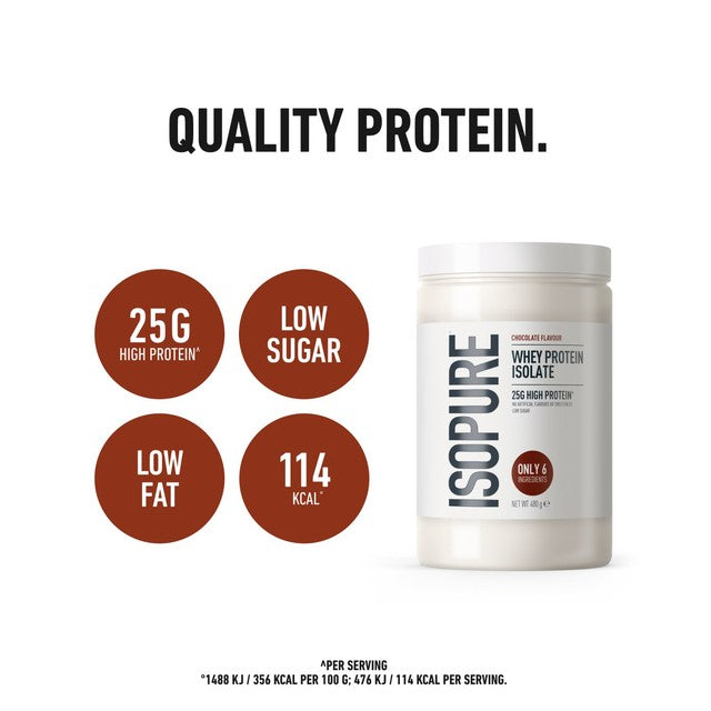 Isopure Chocolate Whey Protein Isolate Powder 480g, UK version