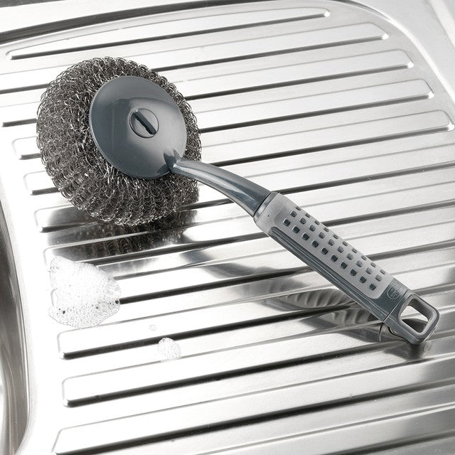 Addis ComfiGrip long handled washing up scourer - British product