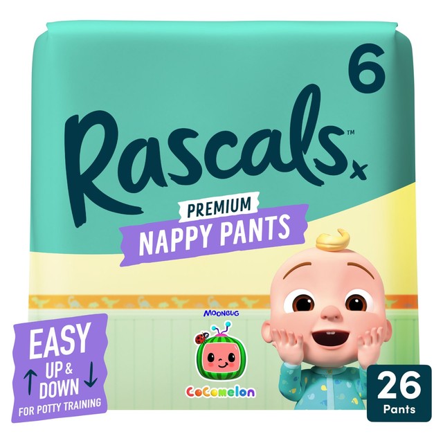 Rascals CoComelon nappy pants size 6 for toddlers, imported from the UK