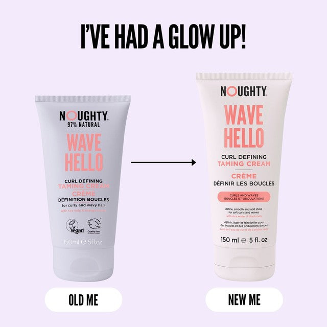 Noughty Wave Hello curl defining cream 150ml, imported from the UK
