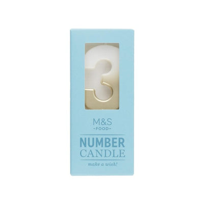 Bougie décorative chiffre 3 M&S