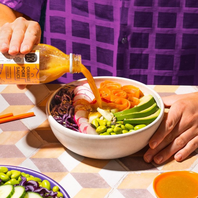 Nojo Orange Poke Dressing Gluten Free 200ml, imported from the UK