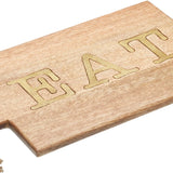 Artesa mango wood serving board with EAT lettering 38x20cm - British product