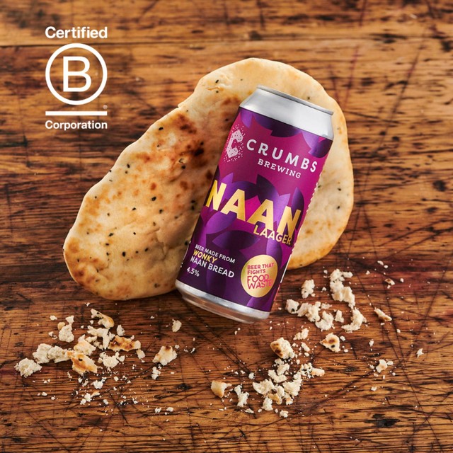 Crumbs Brewing Naan Laager beer 440ml - British product