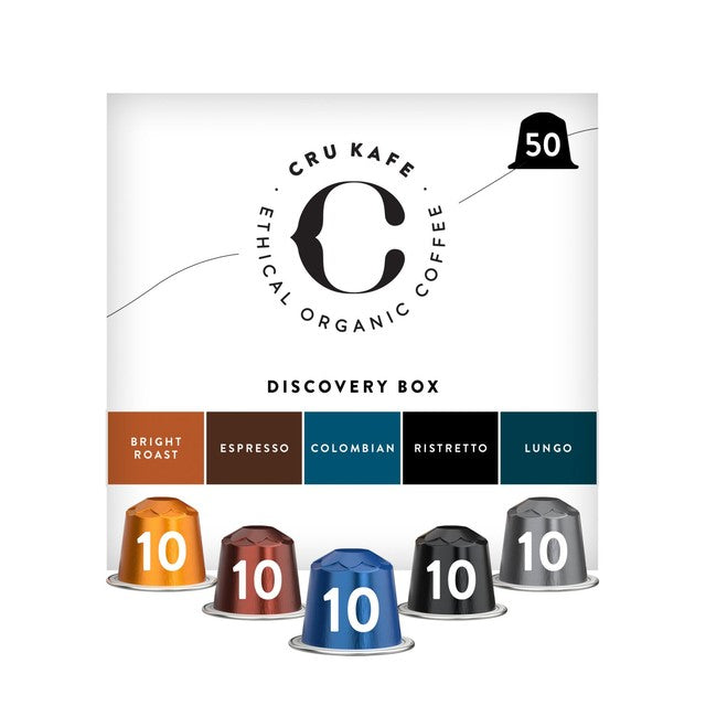 Cru Kafe coffee pods discovery pack 50 pods - British product