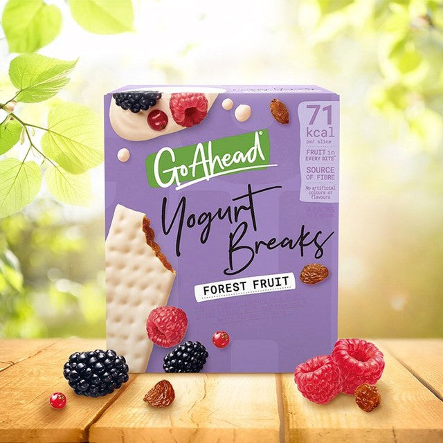 Go Ahead forest fruit yogurt breaks snack bars 4 pack, UK version