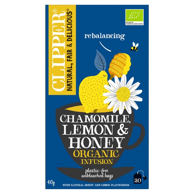 Clipper chamomile lemon honey tea bags 20 pack - British product