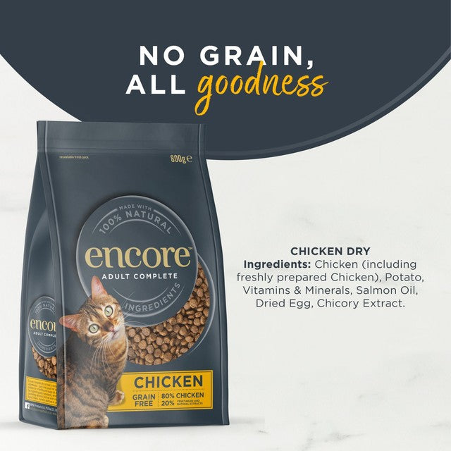 Encore chicken dry cat food 800g - British product