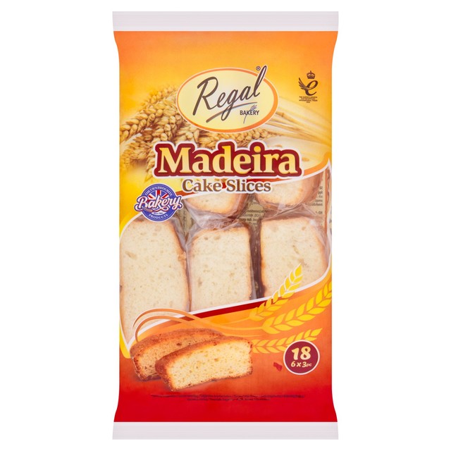 Regal Madeira Cake Slices 370g, imported from the UK