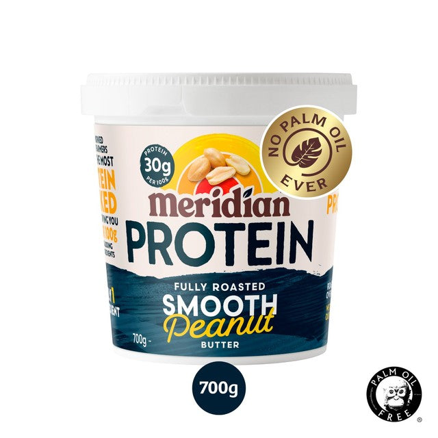 Meridian protein smooth peanut butter 100% 700g, imported from the UK