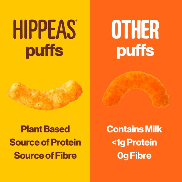 Hippeas salt & vinegar chickpea puffs 78g - British product