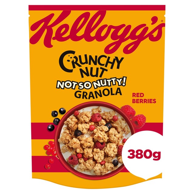 Kellogg's Crunchy Nut Red Berries Granola 380g, imported from the UK