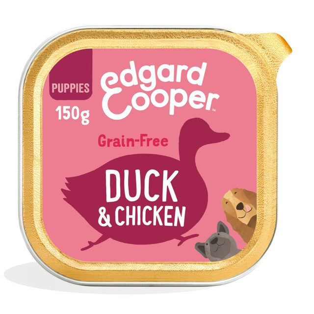 Edgard Cooper puppy food with duck and chicken 150g - British product