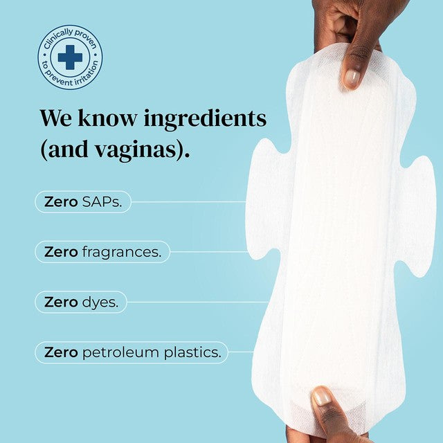 Mooncup Maxi Night+ pads 10 pack, imported from the UK