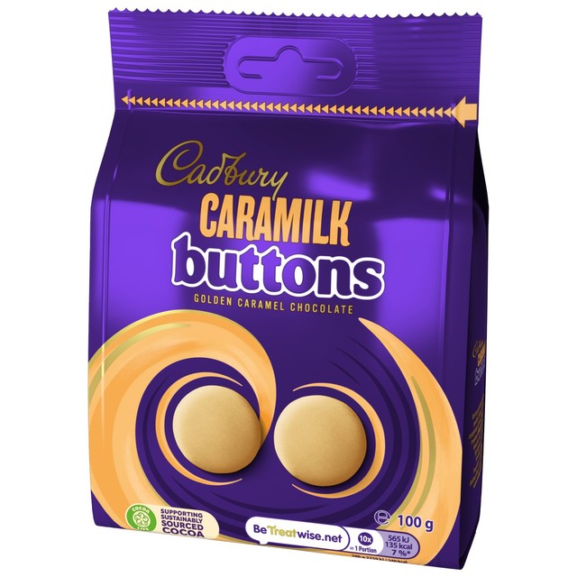 Cadbury Caramilk white chocolate buttons 100g - British product