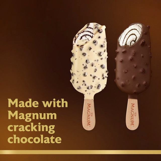 Magnum ice cream sticks chocolate and white chocolate cookie 6 x 55ml, imported from the UK