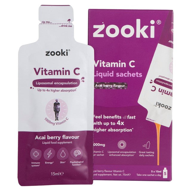 Zooki liposomal vitamin C acai berry sachets - British product