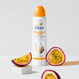 Dove anti-perspirant deodorant spray passion fruit and lemongrass scent 200ml - British product