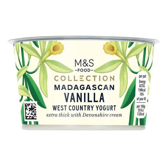 M&S Madagascan Vanilla West Country Yogurt 150g, imported from the UK