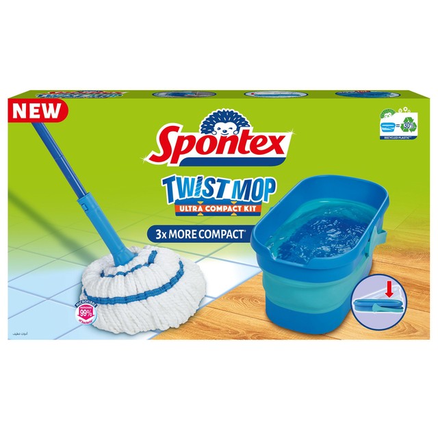 Spontex Twist Mop and Bucket Compact Kit (British brand)