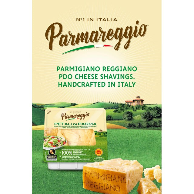 Parmareggio Parmigiano Reggiano cheese shavings 80g, imported from the UK