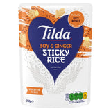 Tilda microwave sticky rice soy ginger 250g (British brand)