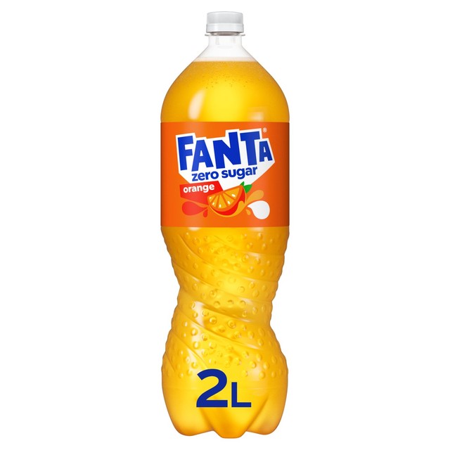 Fanta Orange Zero zero sugar soft drink can - British product