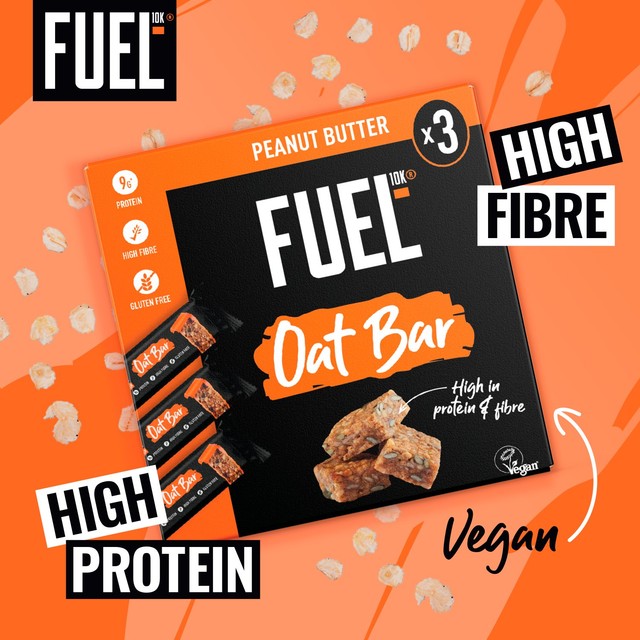 FUEL10K peanut butter protein cereal oat bars 3 x 45g - British product