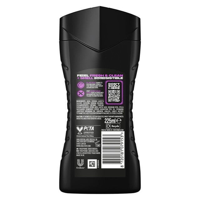 Lynx Excite Coconut & Black Pepper shower gel 225ml, UK version