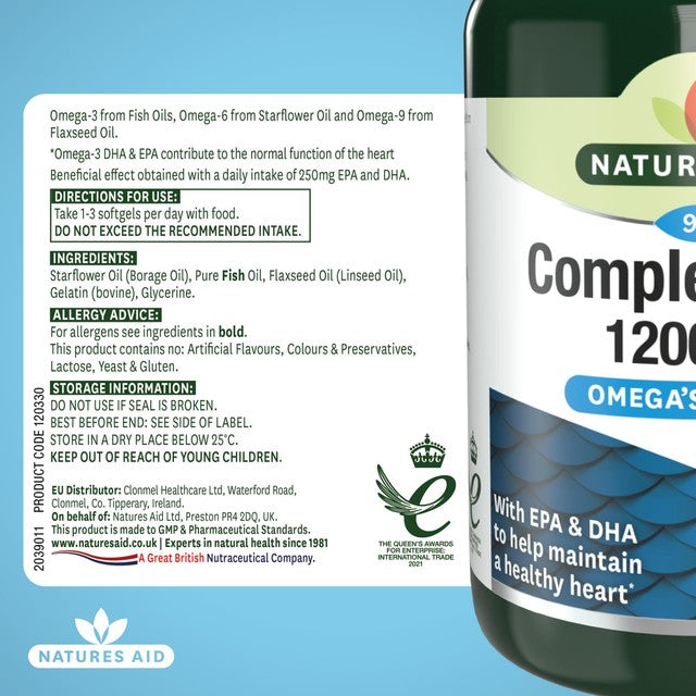 Natures Aid EFA capsules 90 capsules, imported from the UK