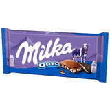 Milka Oreo alpine milk chocolate bar 100g, imported from the UK