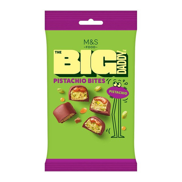 M&S The Big Daddy Pistachio Bites bag imported from the UK
