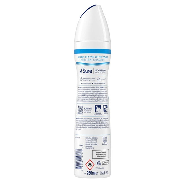 Sure Women Cotton Dry Antiperspirant Deodorant 250ml (British brand)