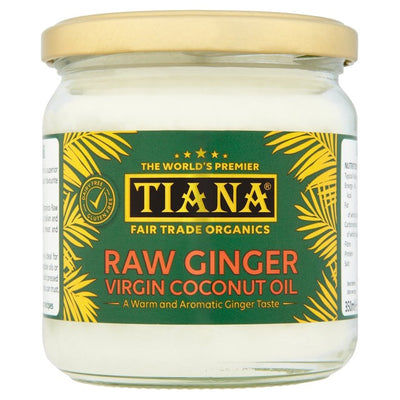Tiana Fair Trade Rohes Ingwer Virgin Kokosöl 350ml