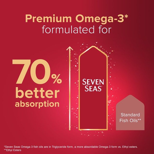 Seven Seas Omega 3 Immunity capsules with vitamin support (British brand)