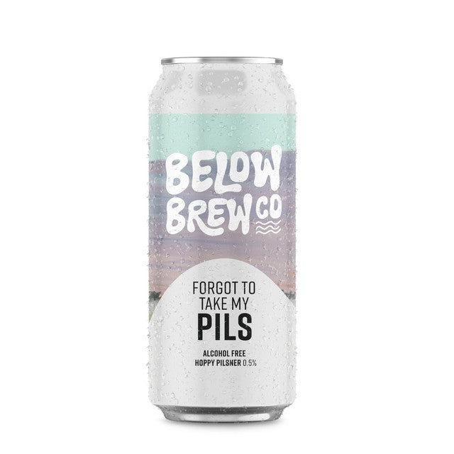 Below Brew Co alcohol-free pilsner beer 440ml - British product