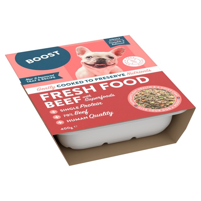 Boost Pet beef with superfoods wet dog food 400g - British product