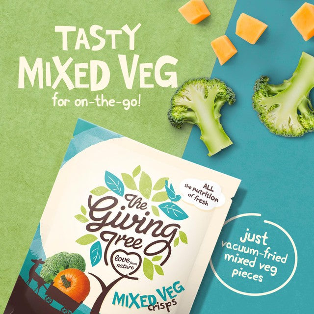 Giving Tree broccoli and pumpkin vegetable crisps 22g (British brand)