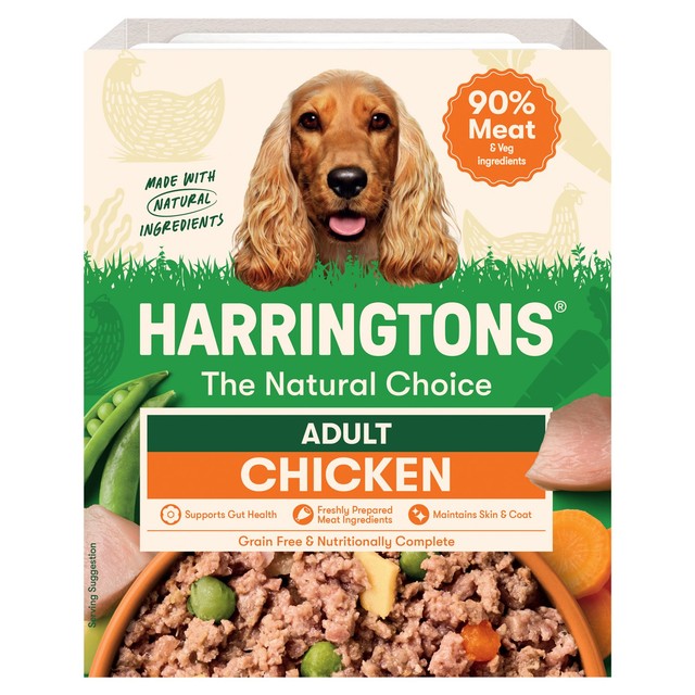 Harringtons grain free chicken and potato wet dog food 400g, UK version