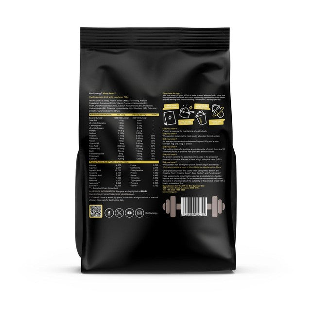 Bio-Synergy Vanilla Protein Powder 750g - British product