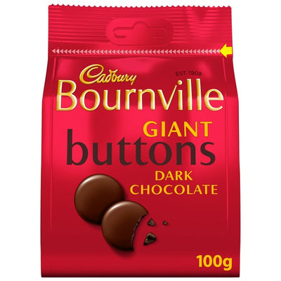 M&S Cadbury Bournville Mørk Sjokolade Kjempeknapper Pose 100g - Kjøp online på McGrocer